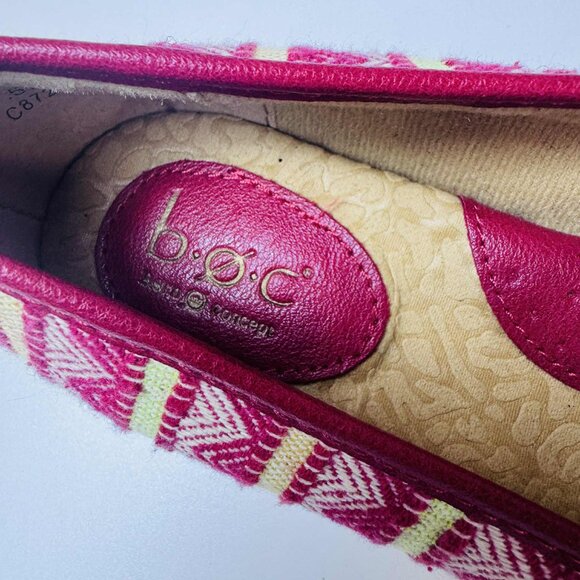 b.ø.c. Born Concept Espadrille Flats | Size 7.5M | Red & Yellow Aztec Print - Picture 8 of 10